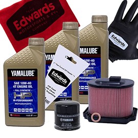 Edwards Oil Change Kit fits 2015-2022 Yamaha FZ-07 MT-07 Motorcycle with Air Filter