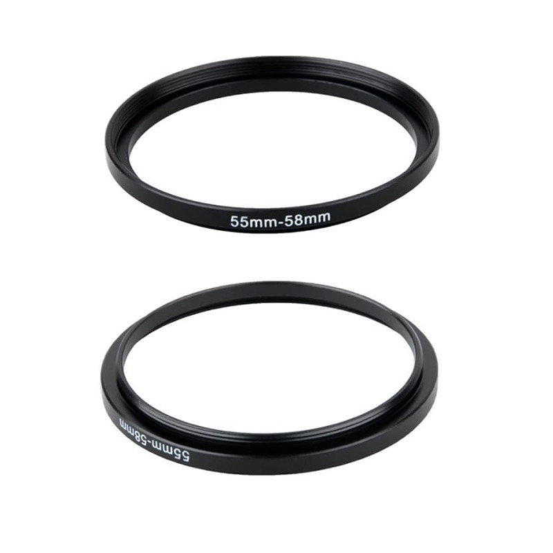 Step Up Ring 55-58mm (55mm Lens to 58mm Filter, Bonnet,