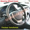 Unbranded DIY PU Leather Soft Steering Wheel Cover With Needles