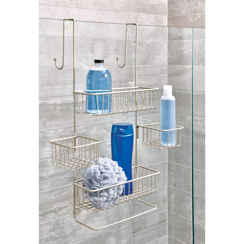 iDesign The Metalo Collection Over-The-Door Hanging Shower Caddy Organizer, 22.7"