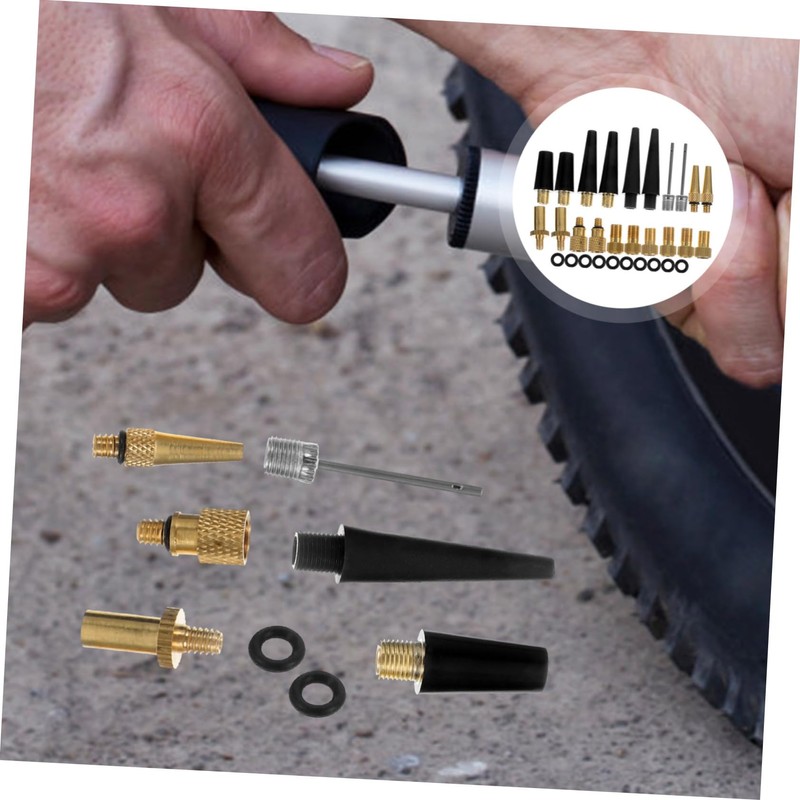 BESPORTBLE 2sets Adapter Tools Ball Pump Needle Bike Tire Pump