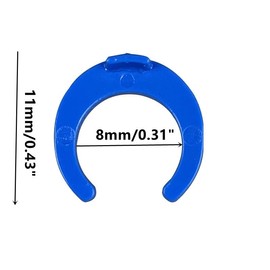 100 Pcs Water Filter Pipe Locking Clips Quick Connector Locking Clips for RO Reverse Osmosis Water Filter Fittings PE Pipe Fitting Filter System Accessories, Blue, 1/4in