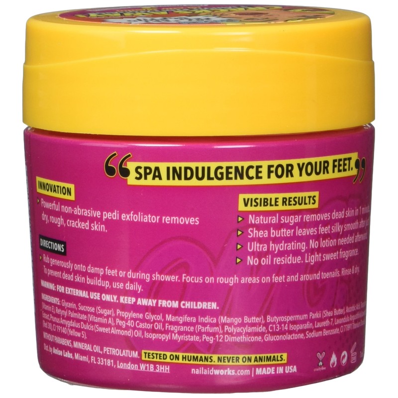 NAIL-AID Cracks Away 1 Minute Pedi Exfoliator, Clear, Mango, 7.0