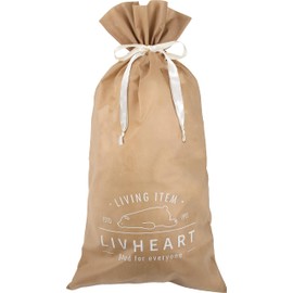 Ribuhaito Gift Bag, Beige, L Size, Total Length Approx. 38.2 inches (97 cm), Gift Packaging 19019-13