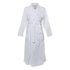 CHADSWORTH & HAIG Microfiber Plush Bath Robe with Minx Lining. Luxury Spa & Hotel Robe for Women & Men WHITE S
