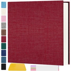 Zesthouse Large 18In Photo Album Self Adhesive 60 Pages, Scrapbook Albums with Sticky Page Holds 10x12 & 8x10 & 5X7 & 4x6 Pictures, DIY Photo Book Ideal Gift for Family Wedding Baby