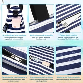 Kaslaider Women's Beach Bag with Zip, Large Beach Bag, Family Handbag, Shoulder Bag, Waterproof, Sandproof, Shopper Bag, Beach Tote Bag for Holiday, Travel, Gym, Picnic