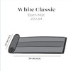 White Classic Luxury Bath Mat Floor Towel Set - Absorbent