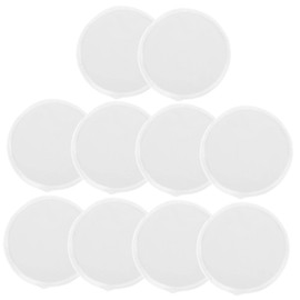 Mikinona 10 Pcs Breast Pads Feeding Reusable Maternity Covers Washable Nursing Pads Breathable Nursing Pads Bamboo Fiber White