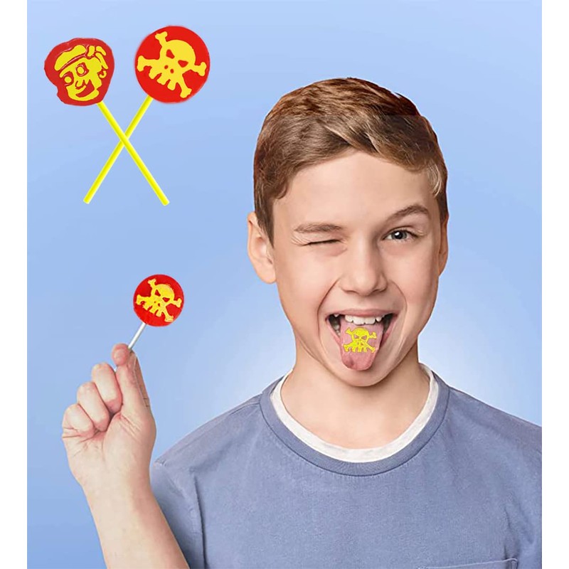 Fruidles Pirates Tattoo Lollipop Suckers Candy, Great for Goody Party