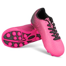 Vizari Unisex-Kids Stealth FG Size Soccer-Shoes, Pink/Black, 13.5 M US Little Kid