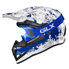 GLX GX623 Youth ATV/Dirt Bike Helmet Combo - Modern, Medium - DOT