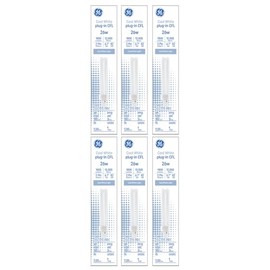 GE (6 Bulbs) Bright Cool White 26 watt Plug-in CFL G24d-3 Base, 6.7 inch, F26DX, 4100K Cool White Compact Fluorescent CFL Light Bulb