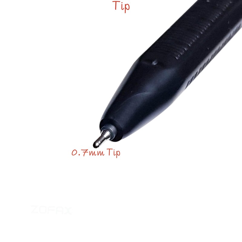 DIGNO Trinok Retractable Ballpoint Pens, BLACK, Fine Point (0.7mm), Pack