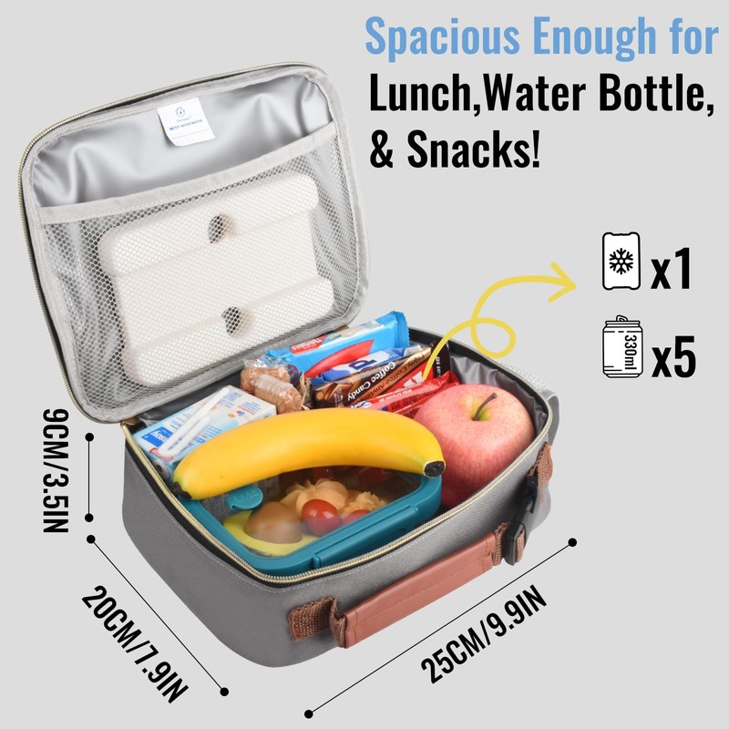 Genteen Lunch Box for Men Women Adults Kids - Insulated