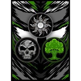 MTG Color Combination Guild Sleeves (White/Black/Green) - 105ct Matte TCG Card Art by Ai Armor