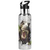 Botellas de agua con aislamiento de dinosaurio, para niños, con