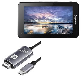 BoxWave Cable Compatible with Desview R6 UHB - SmartDisplay Cable - USB Type-C to HDMI (6 ft), USB C/HDMI Cable for Desview R6 UHB - Jet Black