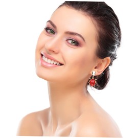 FOMIYES 1 Pair Tiny Ladybug Earrings for Women Cool Earrings Creative Costume Accessories for Parties Concerts More Charming Red