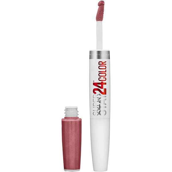 Maybelline SuperStay 24 2-Step Liquid Lipstick Makeup, Forever Chestnut, 1 kit