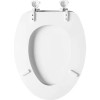 Glacier Bay Elongated Enameled Wood Closed Front Toilet Seat White