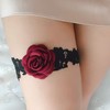 JWICOS Wedding Garter for Bride Black Lace Stretch Leg Garter