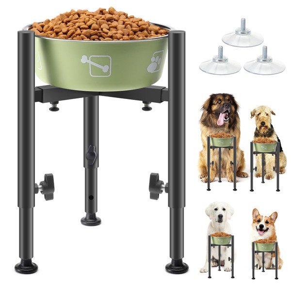 Adjustable Dog Bowl Stand - Dog Feeder Bowl Holder -