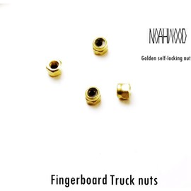 NOAHWOOD DIY Pro Fingerboard Truck 34mm Sliver Noah ii Truck (Yellow PU+golden lock nut)