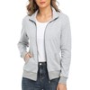 WUDODO Women's Zip up Sweatshirt Fall Jacket Stand Collar Hoodless