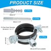 PATIKIL 1.5"-1.7"/38-44mm Split Ring Pipe Hanger, 4 Pcs Heavy Duty
