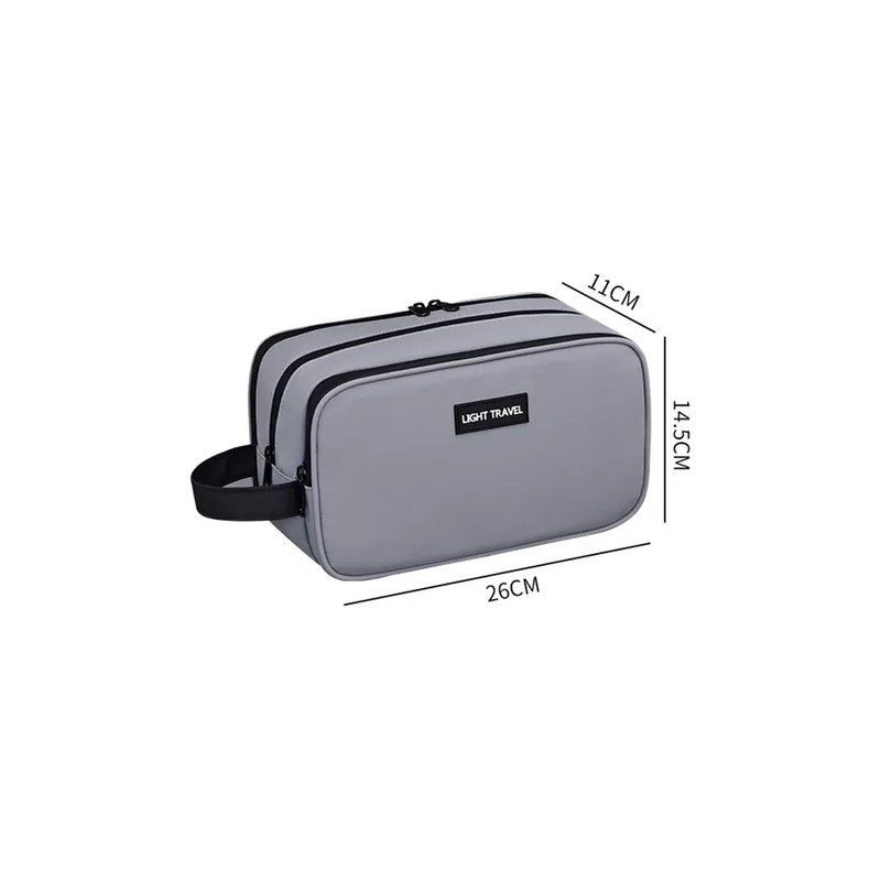 Neceser Sobaquera Cosmetiquera Bolsa Para Hombre De Viaje Gris