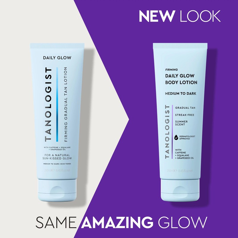 Tanologist Firming Daily Glow Body Lotion- Medium/Dark, Fast-Developing, Transfer-Proof Gradual