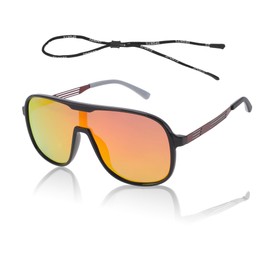 X AUTOHAUX 1 Set Motorcycle Riding Goggles Tri-Acetyl Cellulos UV400 Outdoor Sports Sunglasses for Motocross Dirt Bike ATV Red Lens Black Red Frame