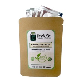 Simply Life Probiotics & Wellness Dried Kefir Milk (24 packets), Homemade Kefir, Ready To Use, Pajaritos, Bulgaros, Starter Powder, Make Kefir Just Adding Milk