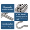 huruirui M4 10pcs Screw Hooks 304 Stainless Steel A2-70 Hook