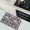 ZHUZHISHAN Diatomaceous Earth Bath Mat,Black and White Zebra Print Non-Slip