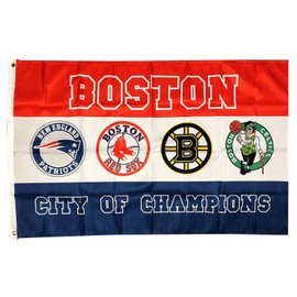 Boston City of Champions Sport Teams House Garden Flag Wall Banner 3x5Feet
