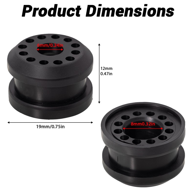 8-Pack Shifter Linkage Bushings & E-Clips Compatible with Dodge Ram