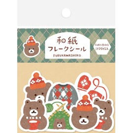 Furukawa Paperwork Seal, Washi Flake Seal, Katsuka Knitting, QSA330