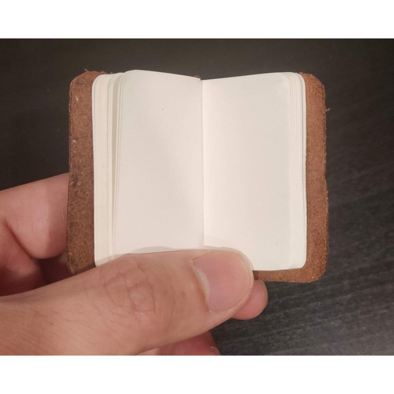 Hesena Miniature Notebook - Handmade Leather Cover