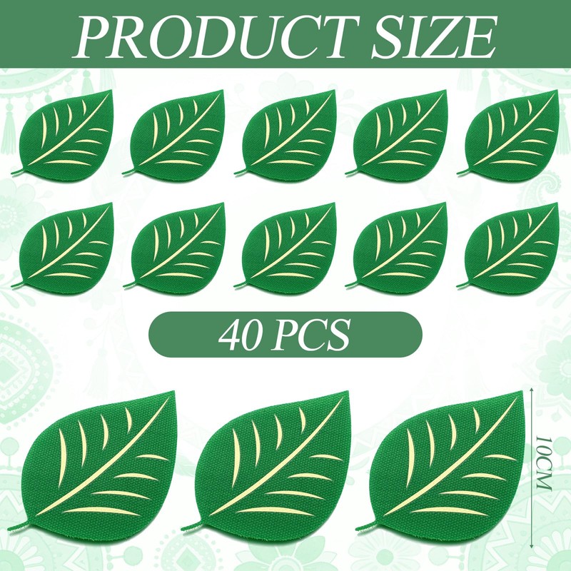 40 Pcs 4" Leaf Carpet Markers for Classrooms