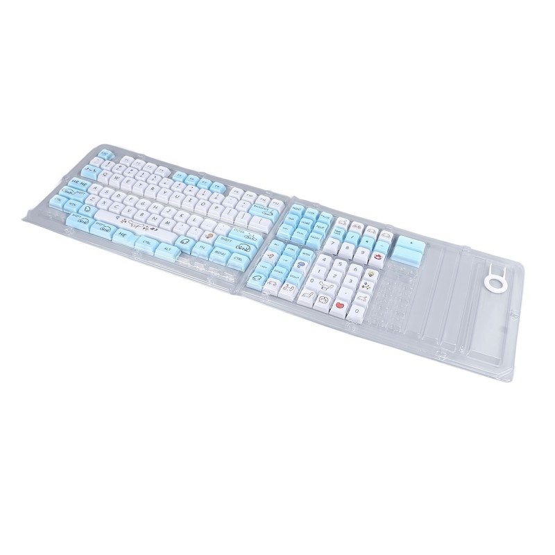 129 Keys Keycaps for XDA Height Accurate Keystrokes Blue White