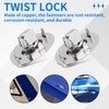 Roundsky 10 PCS Twist Lock Common Sense Fastener Metal Turn