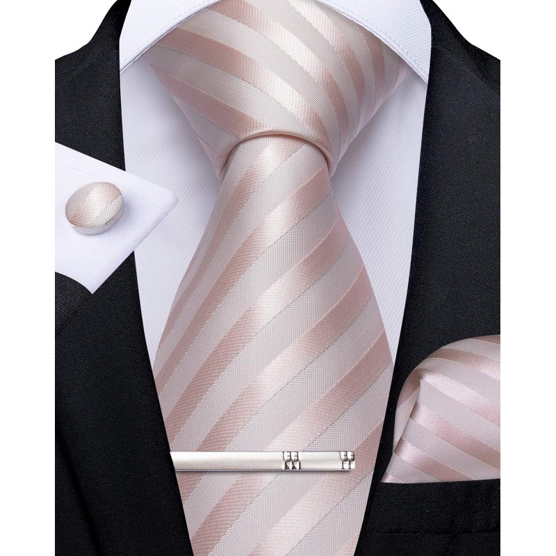 DiBanGu Men’s Necktie, Handkerchief, Cufflinks, Tie Pin Set, Formal, For