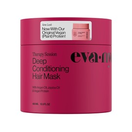 EVA·NYC Mascarilla para El Cabello Eva Nyc Therapy Session, Mascarilla para El Cabello Acondicionadora Profunda Infundida Con Aceite de Argán y Proteína Vegetal, 16.9 Fl Oz