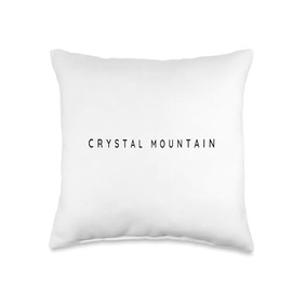 Crystal Mountain Souvenirs / Ski Resort Holiday Design Throw Pillow