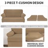 Deeky 3 Pieces Stretch Sofa Covers T Cushion Loveseat Slipcover