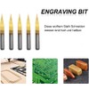 CESFONJER Titanium Coat Engraving Bits, Carbide PCB Engraving Bits, 3.175mm