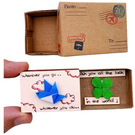 immi Origami Surprise Small Gift in Box (Bird/Lucky Clover)