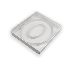 14" Fillable Cardboard Number Charcuterie Board Box with Clear Lid, White Hollow Gift Tray for Birthday, Anniversary and Event Parties (0)